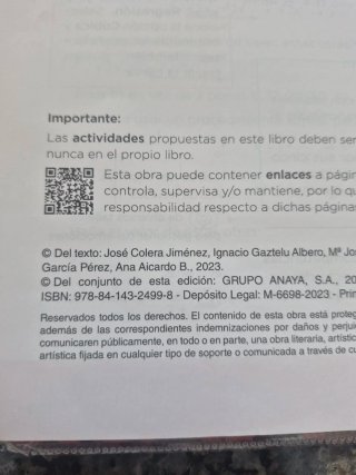 Libros Matemáticas B. 4° de ESO