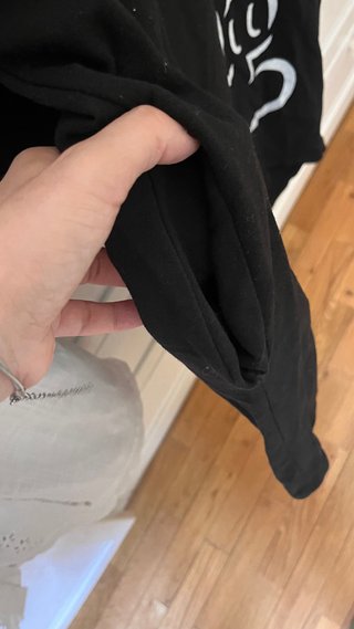 Vestido negro y blanco estilo sudadera talla única