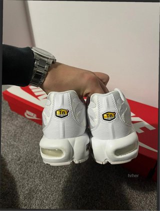 Nike Air Max Plus Talla 41 Blanco/Plata
