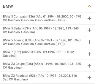 Bieleta Trasera BMW E34 E32 E36 Z3