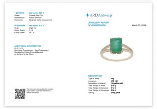 Anillo Esmeralda 14k Oro y Diamantes