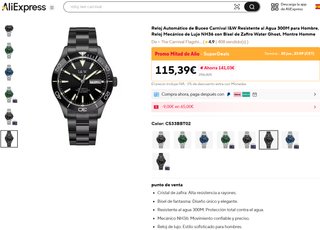 Reloj I&W Carnival Negro Automático