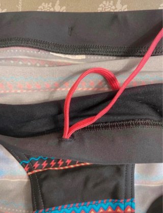 Costume due pezzi nero multicolor