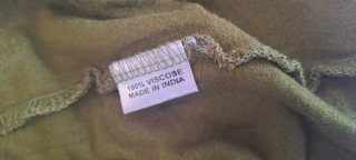 Top fluido verde caqui 100% viscosa volantes T.M/L