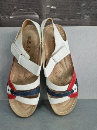 Sandalias Tallas 36a 41 Azul Rojo Blanco