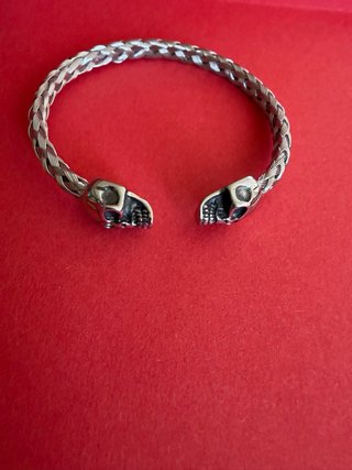 Bracciale unisex con teschi acciaio inox 316 aisi