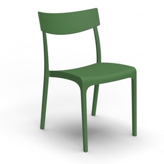 Sedia da Giardino Impilabile Verde Polipropilene
