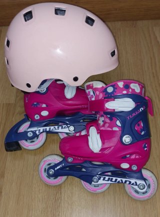 Patines Tijuana, Casco y Protecciones Niña Oxelo.