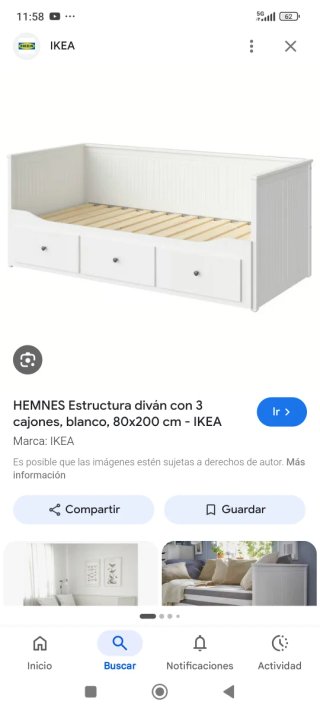 Estructura Diván HEMNES IKEA 80x200cm
