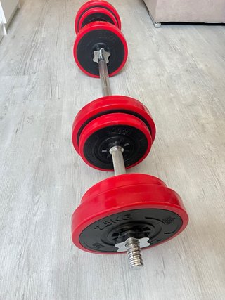 Mancuernas ajustables rojas
