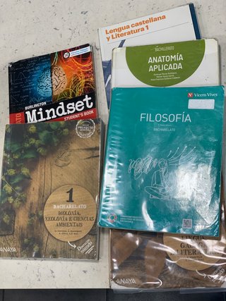 6 libros Bachillerato 1 IES Sanchez Cantón