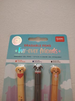Set 3 Penne Gel Cancellabili Legami Fur-Ever Frien