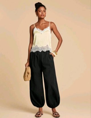 Pantalón bombacho negro