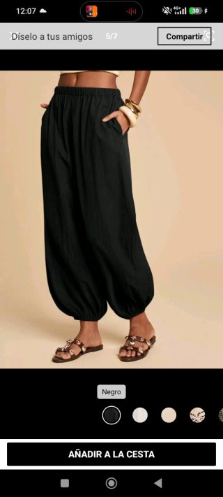 Pantalón bombacho negro