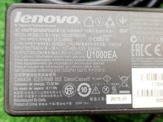 Cargador Lenovo 20V, 3,25A