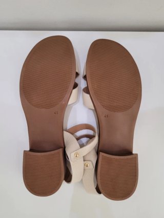 Sandalias Fresia Piel Beige Talla 41