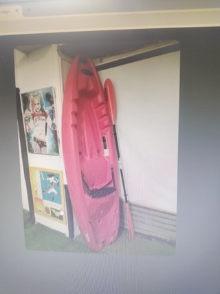 Kayak rosa con pala