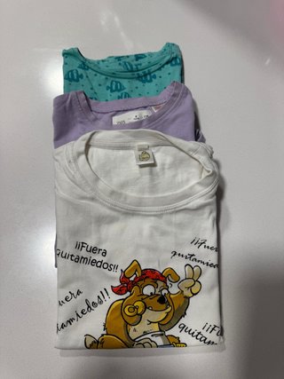 Pack 3 camisetas niña ZARA - Talla 4-5, 6 i 5-6