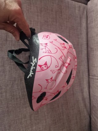 Casco bici niña rosa gatitos Spiuk