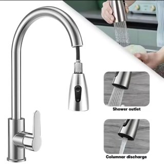Grifo Cocina Acero Inoxidable 2 Modos