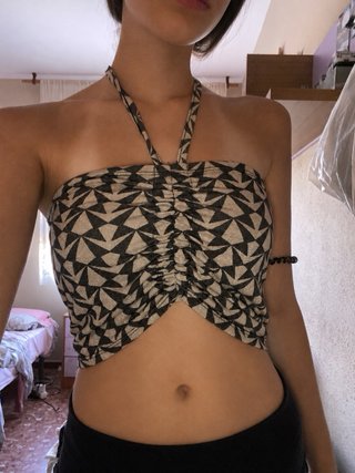 Top Brookville Talla Única Estampado Geométrico