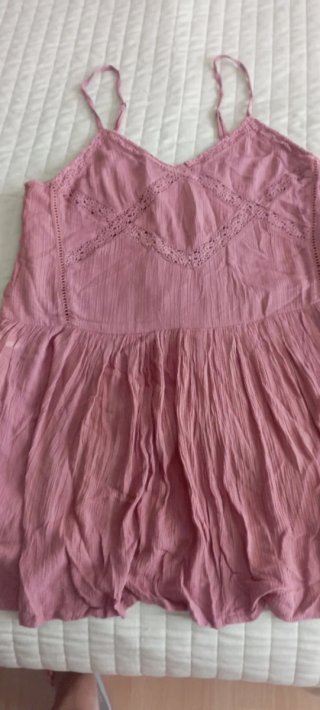 Camisa/Vestido Rosa con Encaje