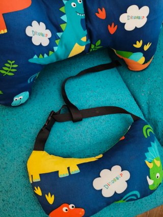 Cuscino da viaggio per bambini con dinosauri