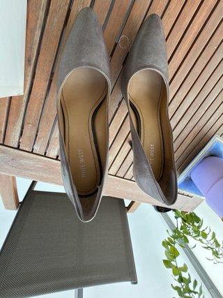 Zapatos de tacón grises talla 39
