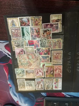 Lote álbum sellos usados España y más