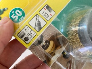 Cepillos alambre Wolfcraft Ø50mm (2uds)