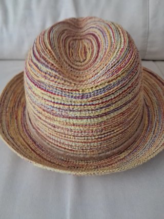 Sombrero simula  paja multicolor
