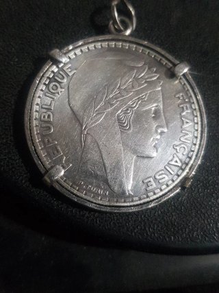 Moneda 20 Francos Plata Francia 1934 gramos 23