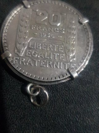 Moneda 20 Francos Plata Francia 1934 gramos 23
