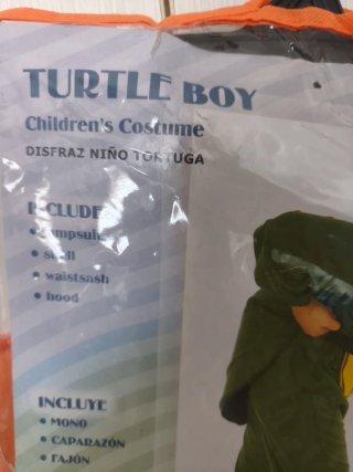 Disfraz Tortuga Niño Talla M