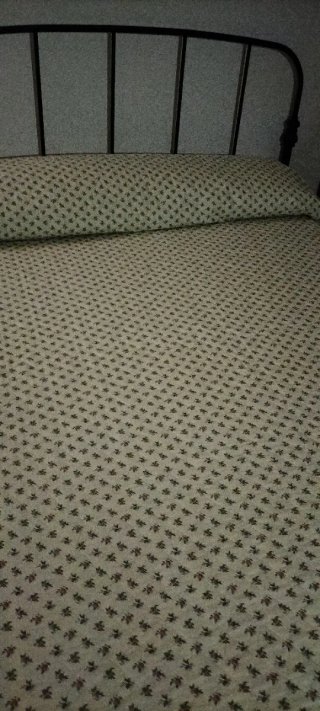 Colcha bouti beige y azul Cama de 150 cm
