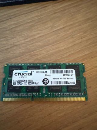 Crucial 8GB DDR3L-1333 SODIMM MAC