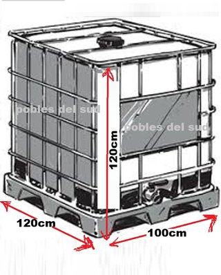 Depósito agua 1000L IBC