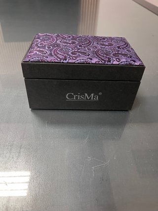 Set CrisMa Cravatta, Foulard e Gemelli Viola