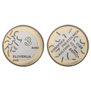 Eslovenia 2025 moneda 3€ Nova Gorica