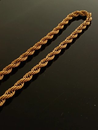 Cordón oro laminado en oro de 18kilates. 60cmx6mm