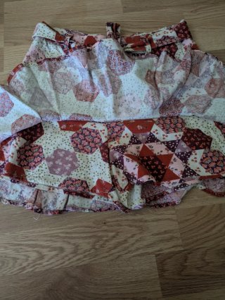 Falda pantalón Blanca y Roja  Stradivarius