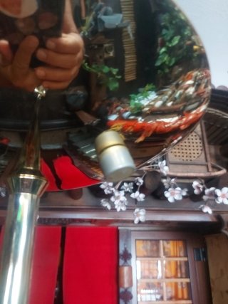 Lámpara dorada doble halógena con regulador