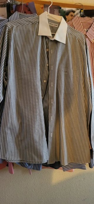 Camisa Pierre Cardin Rayas Grises y Blancas