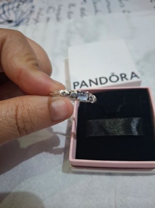 Anillo Pandora Aladdin Plata y Blanco