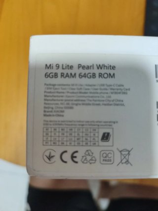 Xiaomi Mi 9 Lite 6GB 64GB Blanco Perla