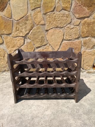Botellero Vino Marrón Plástico