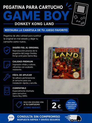 Pegatina Game Boy Donkey Kong Land