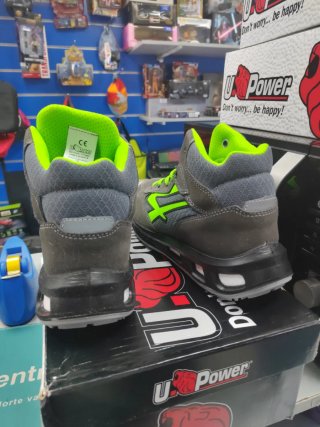 Zapatillas de seguridad U-Power grises y verdes