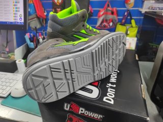 Zapatillas de seguridad U-Power grises y verdes