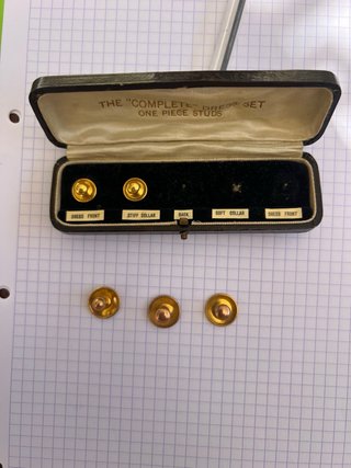 Conjunto de gemelos y botones de vestir vintage